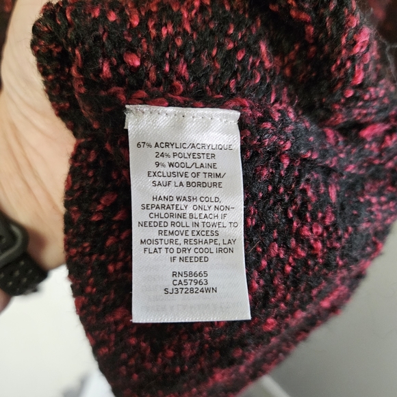 Sejour NWT sweater red and black marled - Picture 5 of 5